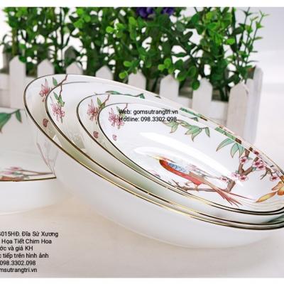 ĐĨA SỨ XƯƠNG CAO CẤP HỌA TIẾT CHIM HOA